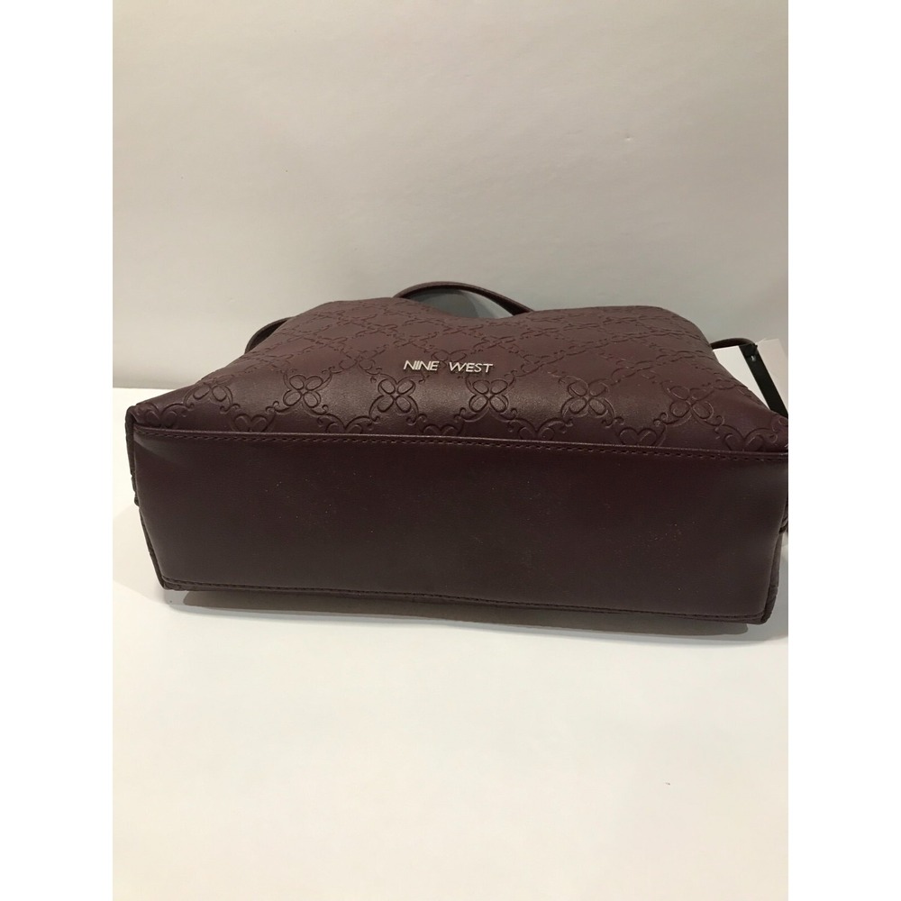 nine west calandra mini merlot cross body‎ faux leather - Picture 9 of 9